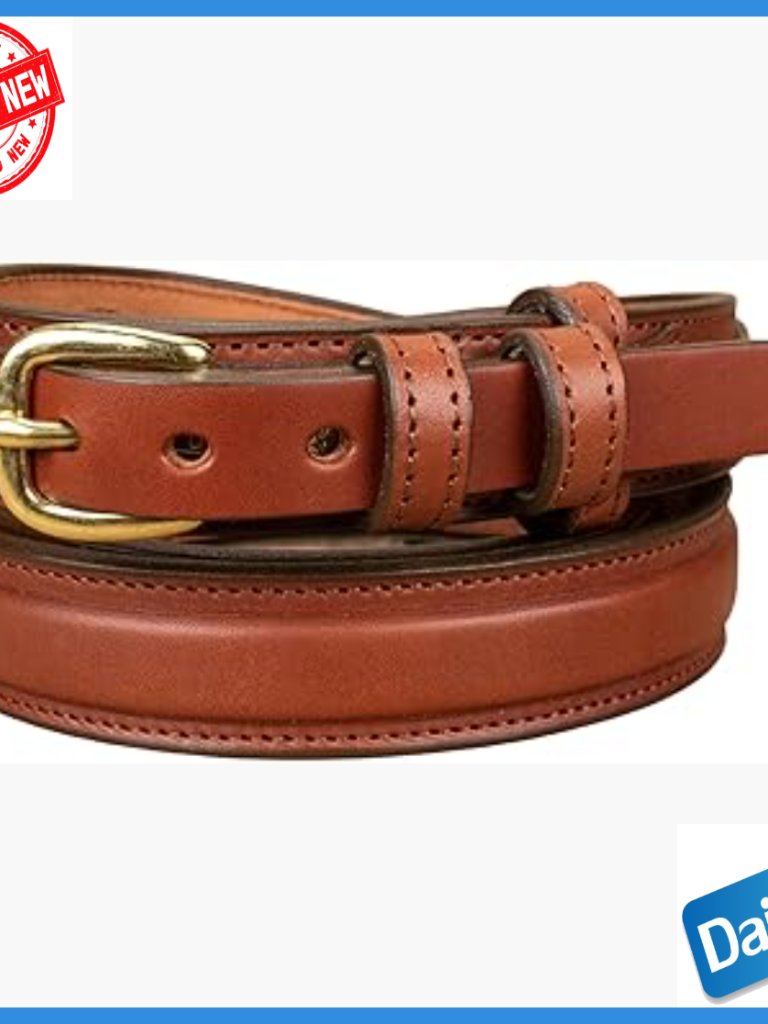Men's English Bridle Leather Ranger Belt 1 1/4" Taper To 3/4" Handmade